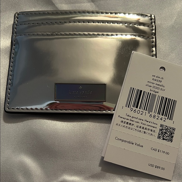 Kate spade Silver Card Holder with tags - Picture 8 of 9